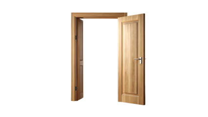 open wooden door