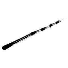 Naklejka premium Black ink brush strokes for text background in grunge designs