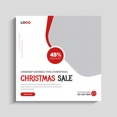 Christmas Sale Special Offer Social Media Post Banner