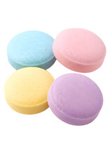 colorful macaroons on white background
