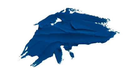 Blue clay texture on transparent background.