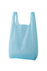 blue plastic bag isolated