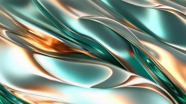 Abstract flowing liquid metal texture background