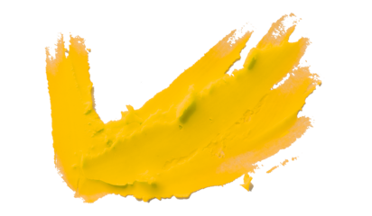 Yellow clay texture on transparent background.