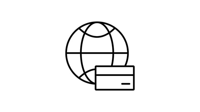 Icon of a credit card, symbolizing payment methods and financial transactions.