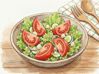 トマトとレタスのサラダ
