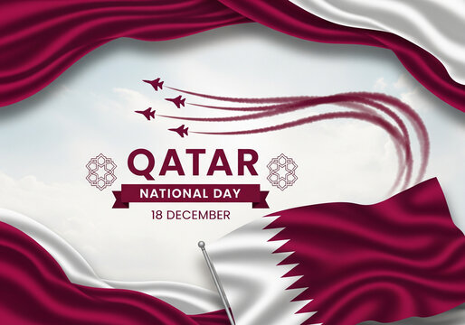 Qatar National Day: 18 December Airshow & Festive Graphics - Powered by Adobe