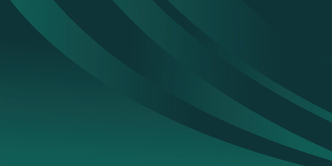 Modern simple dark green and black abstract background for wide banner. Luxury dark green background with overlap 3D layer