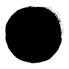 Hand drawn black ink brush strokes with grunge style for design use