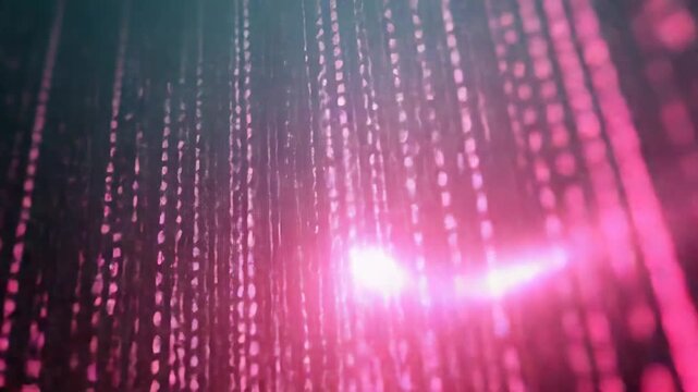 Digital data flowing matrix system with binary code