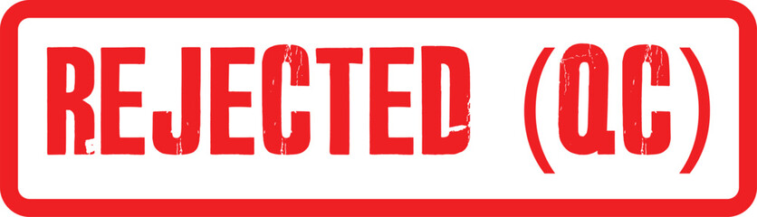 Transparent image of a REJECTED (QC) rubber stamp symbol