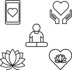 Mindfulness & Wellbeing Icons