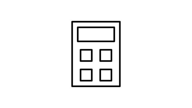  Calculator icon displayed on a black background, symbolizing mathematical functions and calculations.