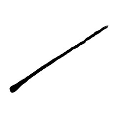Hand drawn black ink brush strokes for grunge themed designs