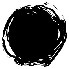 Hand drawn black ink brush strokes for grunge design backgrounds