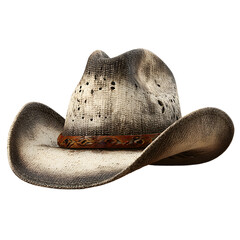 Authentic Texas Cowboy Hat on White or Transparent Background for Western Themed Designs