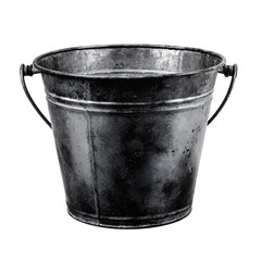 Vintage Metal Bucket for Gardening, Cleaning, or Rustic Decor