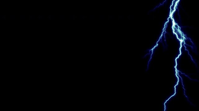 animated lightning bolt on transparent background