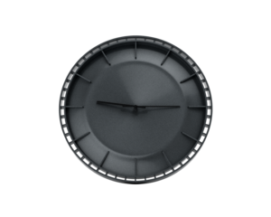 A Modern Charcoal Black Wall Clock 09 15 Nine Fifteen 9 15 For Modern Interiors 3D Illustration