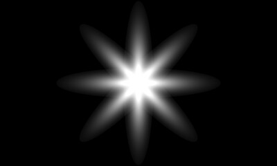 Obraz premium White glowing light explodes on a black background.