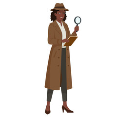 Lady Investigator Illustration