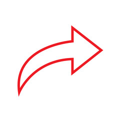 Right Curve Arrow Icon | Direction Turning Symbol
