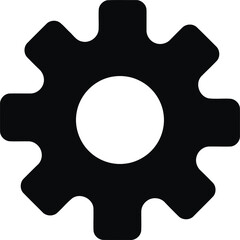cogwheel, gear, mechanical, industry, engineering, machine, part, technology, symbol, icon, black, white, isolated, simple, graphic, design, element, mechanism, rotation, wheel, toothed, circular, too