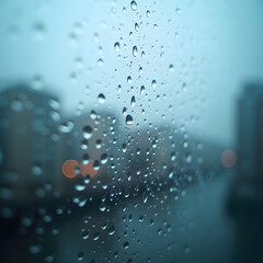 water drops on glass