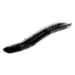 Black ink brush strokes on a white background for design use