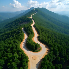 winding road in the mountains