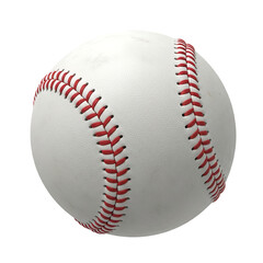 Classic white baseball with red stitching, ready for the game