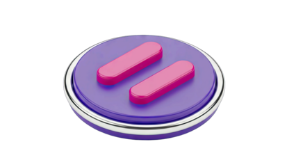 Two Pink Rectangles Centered On A Purple Circular Platform With A White Ring In The Center Of The Circular Platform On A Transparent Background
