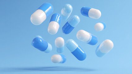 Assorted Medicine Pills on Background