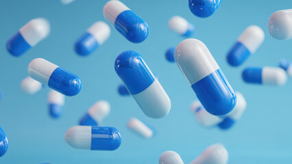 Assorted Medicine Pills on Background