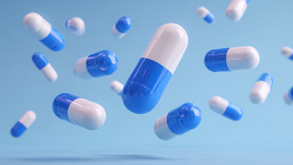 Assorted Medicine Pills on Background