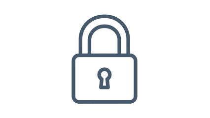 Security Lock Icon: A simple yet iconic graphic of a closed padlock, symbolizing safety, privacy, and protection.