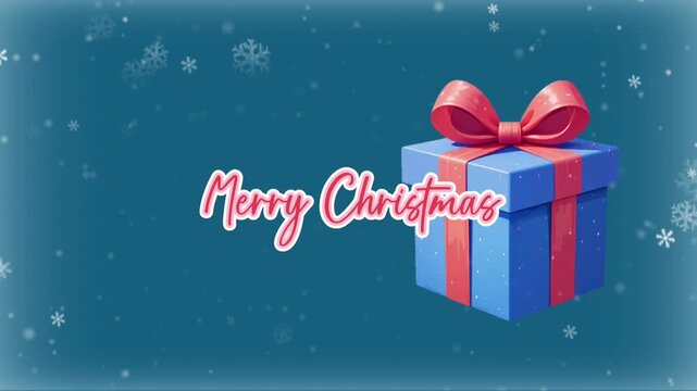 Holiday Greeting Card with Shimmering Jewels on blue Background