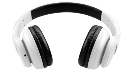 High resolution wireless headphones isolated on white background transparent PNG cutout for music design branding mockups and digital artwork