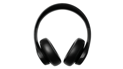 High resolution wireless headphones isolated on white background transparent PNG cutout for music design branding mockups and digital artwork