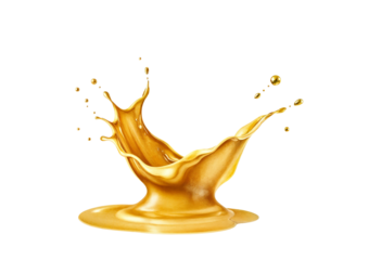 Dynamic Golden Liquid Splash