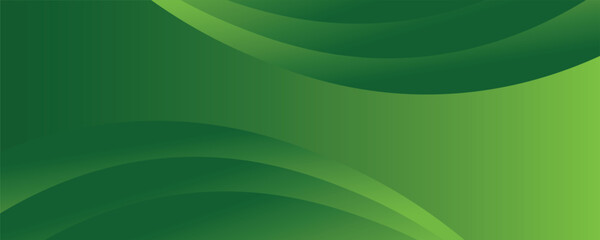 Abstract green banner background. Graphic design banner pattern background template with dynamic curve shapes