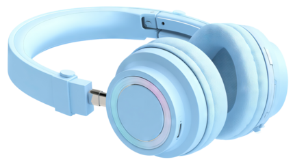 Noise reduction over ear headphones for students classroom learning headset student friendly study accessory high resolution PNG style with transparent background ideal for cutout designs