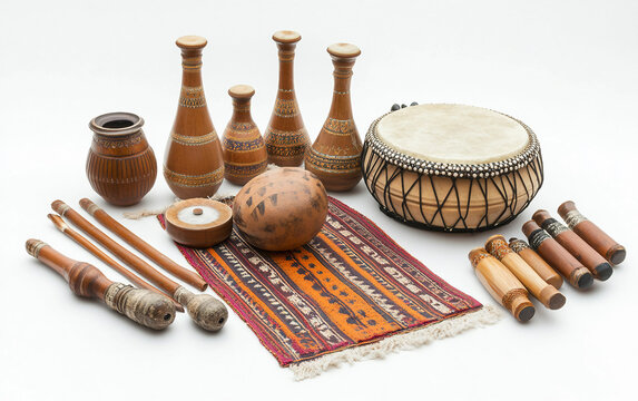 A Set of Small Sikh Kirtan Instruments for Devotional Music