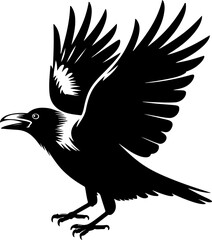 Crow silhouette vector illustration