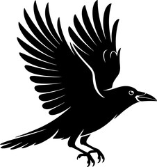 Crow silhouette vector illustration