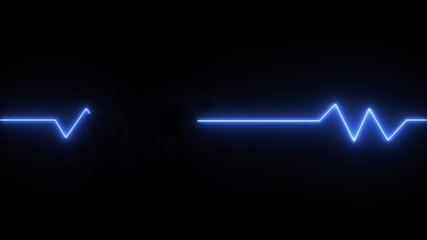 Heartbeat cardiogram signal, monitor animation digital interface loading icon - Powered by Adobe