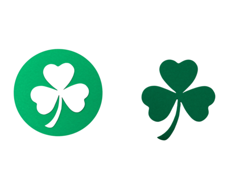 Irish Saint Patrick's Day four leaf clover symbol illustration for good luck design - Powered by Adobe