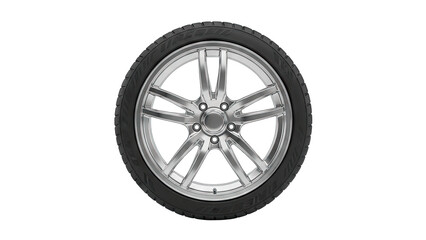 Obraz premium Car Wheel Isolated on White Background
