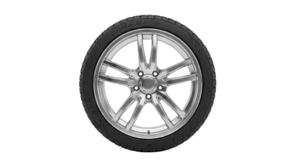 Car Wheel Isolated on White Background