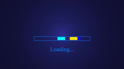 Loading bar countdown buffering animation intro loop